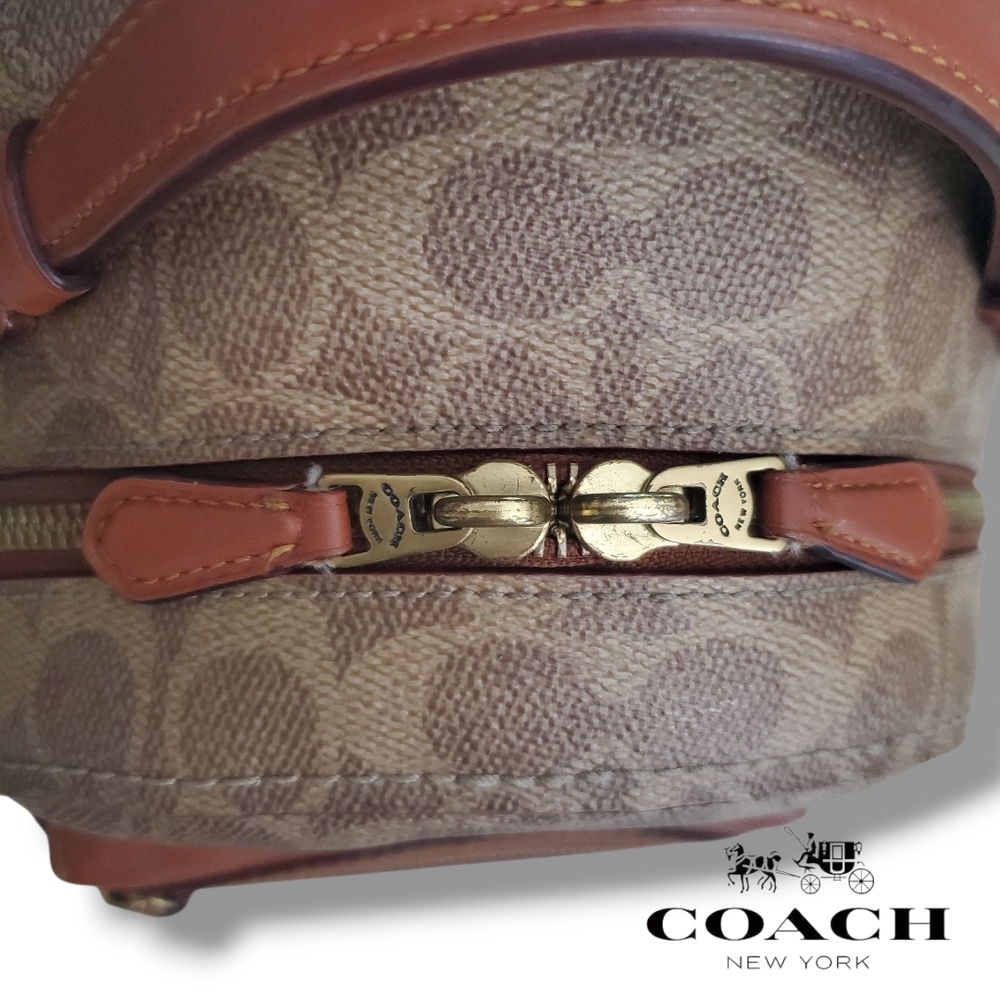 Coach 32715 Campus Backpack 23 In Signature Coated Canvas & Refined Calf Leather - Picture 15 of 17